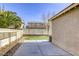 Artificial turf backyard with patio and basketball hoop at 6232 Novak St, Las Vegas, NV 89115