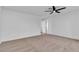 Expansive main bedroom with modern ceiling fan offers a comfortable and inviting retreat at 6255 Adenmoor Ct, Las Vegas, NV 89156