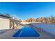 Backyard pool area with mountain views at 6255 Adenmoor Ct, Las Vegas, NV 89156