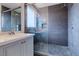 Bathroom with vanity and walk-in shower at 7445 Shangri La Ave, Las Vegas, NV 89147