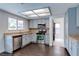 Modern kitchen with light gray cabinets and granite countertops at 7445 Shangri La Ave, Las Vegas, NV 89147