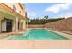 Inviting rectangular pool with ample deck space at 7445 Shangri La Ave, Las Vegas, NV 89147