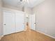 Bedroom featuring a ceiling fan and sliding closet doors at 8474 Orange Cliff Ct, Las Vegas, NV 89123