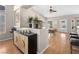 Dining area with hardwood floors and a view of the backyard at 8474 Orange Cliff Ct, Las Vegas, NV 89123