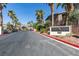 Community entrance with signage for Pebble Creek Village at 8805 Jeffreys St # 1019, Las Vegas, NV 89123