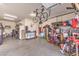 Oversized garage with abundant storage and room for workshop at 9705 Yellow Shadow Ave, Las Vegas, NV 89149