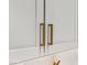 Close-up of sleek kitchen cabinets with gold handles at 1121 Du Fort Hills Ct, Henderson, NV 89002