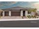 Two-car garage and front yard landscaping at 11885 Grassy Plain Ave, Las Vegas, NV 89138