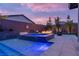 Enjoy this beautiful pool and spa at sunset at 11885 Grassy Plain Ave, Las Vegas, NV 89138