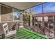 Private balcony with artificial turf and views of the courtyard at 1405 Vegas Valley Dr # 392, Las Vegas, NV 89169