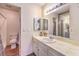 Bathroom with single sink vanity and shower/tub combo at 1405 Vegas Valley Dr # 392, Las Vegas, NV 89169