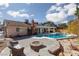 Relaxing backyard with a pool, patio, and fire pit at 3126 Cabachon Ave, Las Vegas, NV 89121