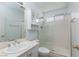 Bathroom with a shower and white vanity at 3126 Cabachon Ave, Las Vegas, NV 89121