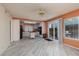 Kitchen with an island and light wood-look floors at 3126 Cabachon Ave, Las Vegas, NV 89121