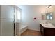 Bathroom with double sinks, bathtub and separate shower at 3317 Barada Heights Ave, North Las Vegas, NV 89081