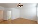 Bright bedroom with wood flooring, ceiling fan and access to closet at 3317 Barada Heights Ave, North Las Vegas, NV 89081