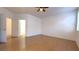 Large main bedroom with wood floors and neutral paint at 3317 Barada Heights Ave, North Las Vegas, NV 89081