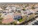 Aerial view highlighting the home's backyard and neighborhood context at 3728 Shimmering Creek Ave, North Las Vegas, NV 89031