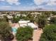 Aerial view showing single-story home, pool, and mountain views at 3800 Euclid St, Las Vegas, NV 89121