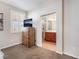 Bedroom with ensuite bathroom and large dresser at 3952 Moon Tango St, Las Vegas, NV 89129