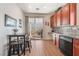 Kitchen with breakfast nook and view of backyard access at 3952 Moon Tango St, Las Vegas, NV 89129