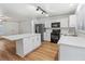 Modern kitchen with island and stainless steel appliances at 4083 Eileen St, Las Vegas, NV 89115