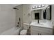 Modern bathroom featuring a walk-in shower/tub, sleek vanity, and contemporary fixtures at 413 N Lamb Blvd # E, Las Vegas, NV 89110