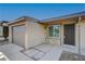 Close up view of a well-maintained single-story home featuring a private entrance at 4512 Mark Ave, Las Vegas, NV 89108