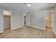 Spacious bedroom with new floors, neutral paint, closet and en suite bathroom at 4512 Mark Ave, Las Vegas, NV 89108
