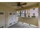 Covered patio with ceiling fan and storage at 4869 S Torrey Pines Dr # 101, Las Vegas, NV 89103