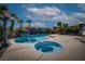 Relaxing pool and spa area with landscaping and lighting at 5625 W Agate Ave, Las Vegas, NV 89139