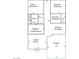 House floor plan with 2 bedrooms, Gathering room, and garage at 6520 Brushwood Ln, Las Vegas, NV 89107