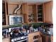 View of the kitchen cabinets, countertops, and stainless steel appliances at 6741 Solaron Ave, Las Vegas, NV 89156