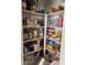 Organized pantry with multiple shelves providing ample storage space for food and household items at 7511 Shadow Estates Way, Las Vegas, NV 89113