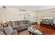 Living room with hardwood floors and fireplace at 7987 Cina Ave, Las Vegas, NV 89147