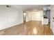 Light and airy living room with wood-look floors at 8101 W Flamingo Rd # 1157, Las Vegas, NV 89147