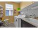 Convenient laundry room with washer, dryer, and utility sink at 825 Great Sky Ct, North Las Vegas, NV 89084