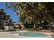 Community pool surrounded by lush green lawns and mature trees, offering a refreshing retreat at 271 Greenbriar Townhouse Way, Las Vegas, NV 89121