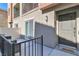 Townhouse exterior with private patio and front door at 2827 Blue Mosaic Ln # 3, Las Vegas, NV 89183
