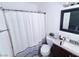 Clean bathroom with updated vanity and shower at 2851 Goldrush St, Pahrump, NV 89048