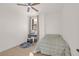 Charming bedroom with a bed, desk, and ceiling fan at 2928 Cape Verde Ln, Las Vegas, NV 89128