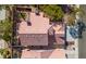 Aerial view of a house with a tile roof at 2928 Cape Verde Ln, Las Vegas, NV 89128