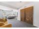 Bedroom with bead door and carpet at 4110 Oakhill Ave, Las Vegas, NV 89121