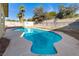 Beautifully landscaped pool area with a refreshing pool at 4110 Oakhill Ave, Las Vegas, NV 89121