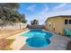 Backyard pool with stone surround, offering a private oasis for relaxation and recreation at 4110 Oakhill Ave, Las Vegas, NV 89121