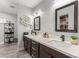 Beautiful bathroom with a double sink vanity and modern fixtures at 4410 E Boston Ave, Las Vegas, NV 89104