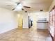 Dining area with tile flooring and ceiling fan at 4684 Trevins Ave, Las Vegas, NV 89103