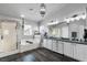 Elegant bathroom with double vanities, soaking tub, and walk-in shower at 5310 Esparon Ave, Las Vegas, NV 89141