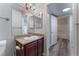 Bathroom boasts granite countertop and updated vanity at 6800 E Lake Mead Blvd # 2035, Las Vegas, NV 89156