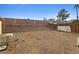 Spacious backyard features a block wall fence and room for a pool at 204 Cimarron Ct, Henderson, NV 89002